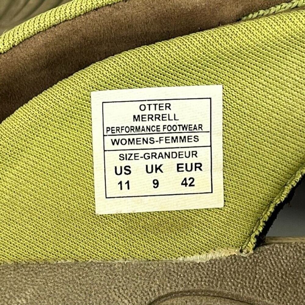 Merrell Women's Brown and Green Leather Thong Sandals - Picture 9 of 11